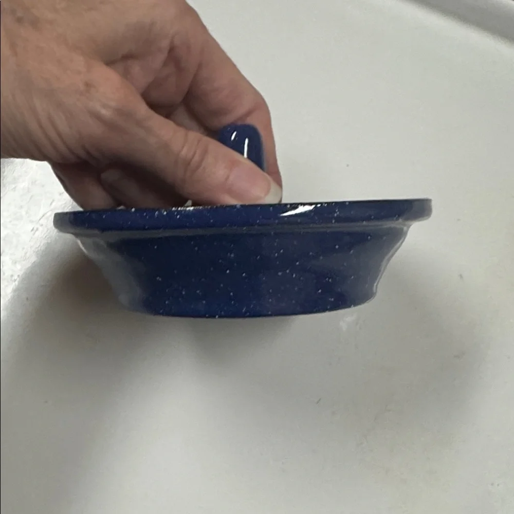 Dish Ceramic Deep Blue Heavy Ceramic Jewelry Dish